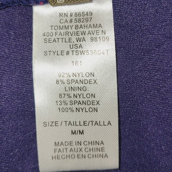 Tommy Bahama Birds Of Paradise Halter Cup Swim Tankini Top Multicolored Size M - Picture 9 of 11